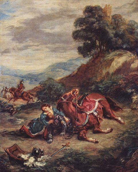 Eugene Delacroix Der Tod Laras oil painting picture
